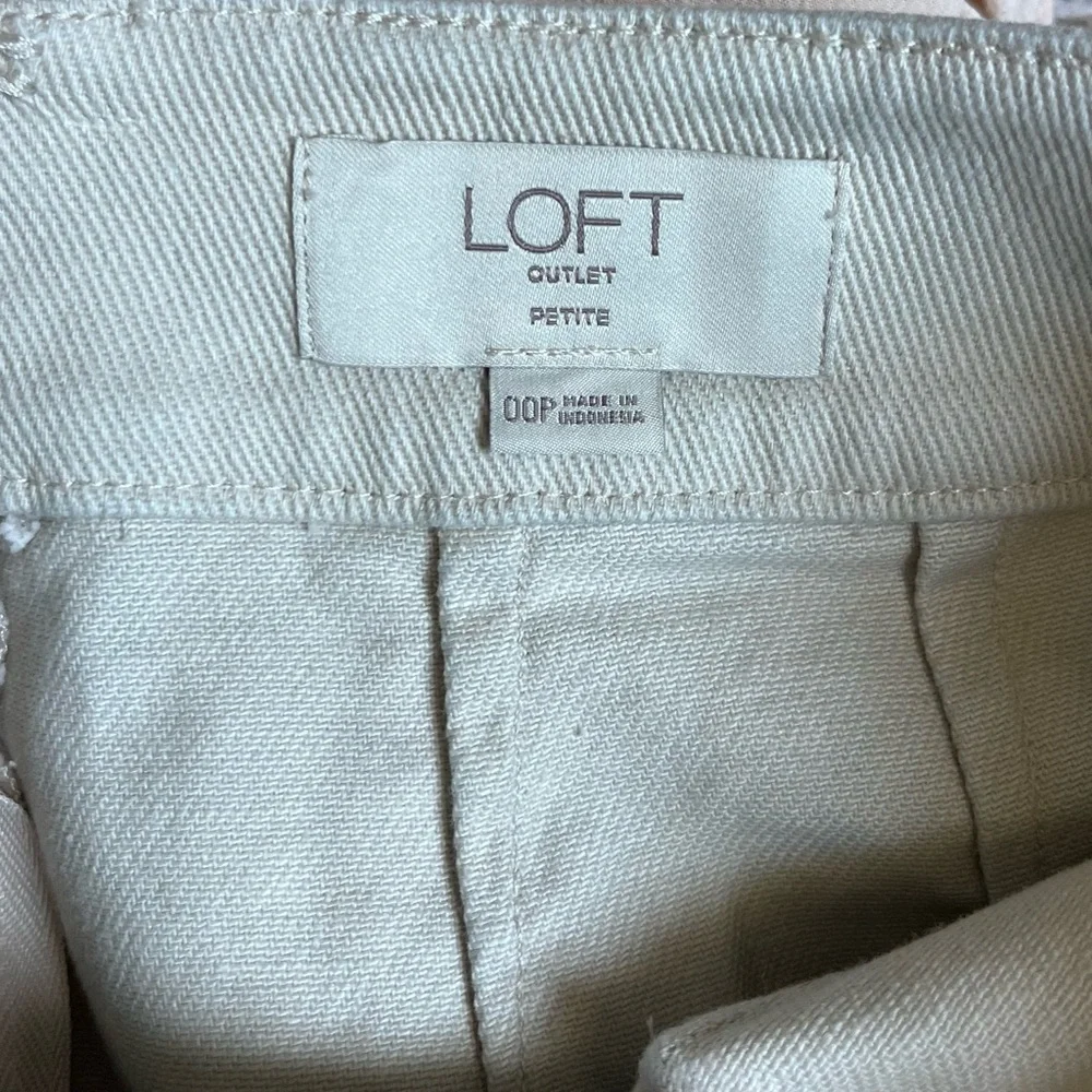 LOFT Cream Button-Front Skirt - Picture 5 of 5